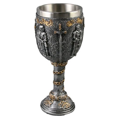 Pocal din metal si rasina Cavaler 8x18 CM