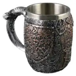 Cana din metal si rasina Cavaler 9x12 CM