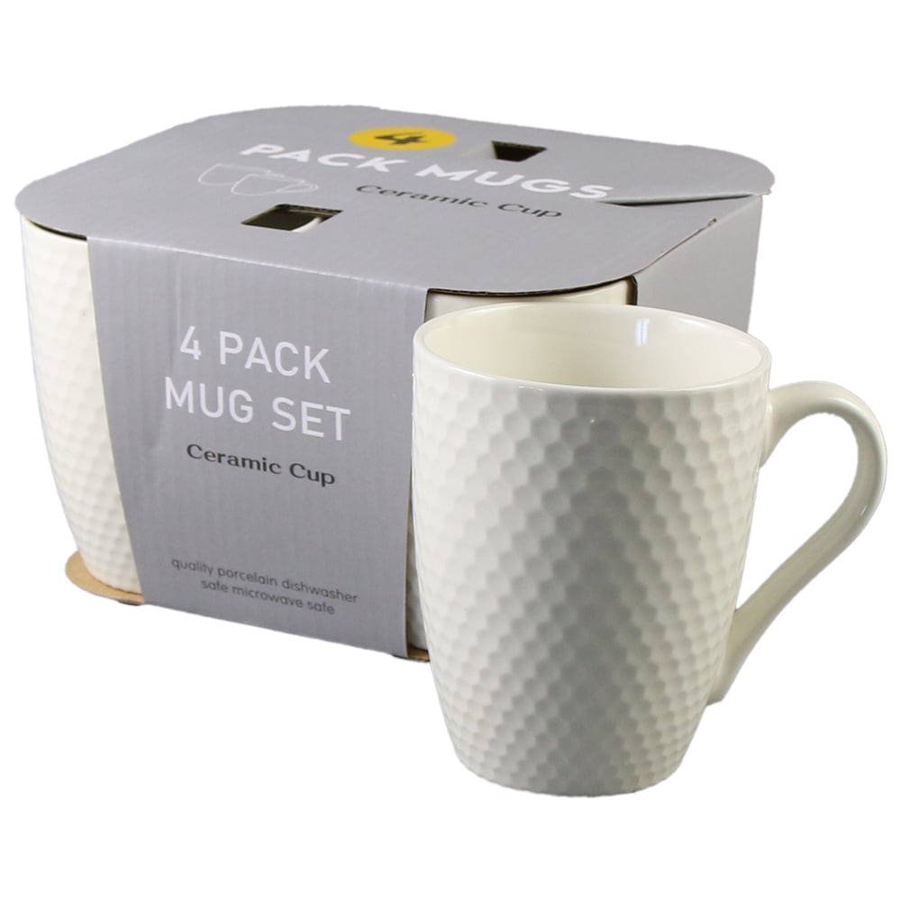 Set 4 cani din ceramica 300 ml Set 4 cani din ceramica 300 ml