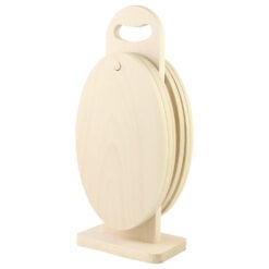 Set 6 tocatoare din lemn cu suport 14x33 CM