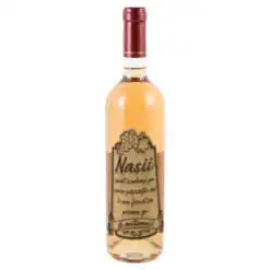 Vin rose 750 ml "Nasii sunt cadoul...Va multumesc" cu eticheta personalizata din pluta