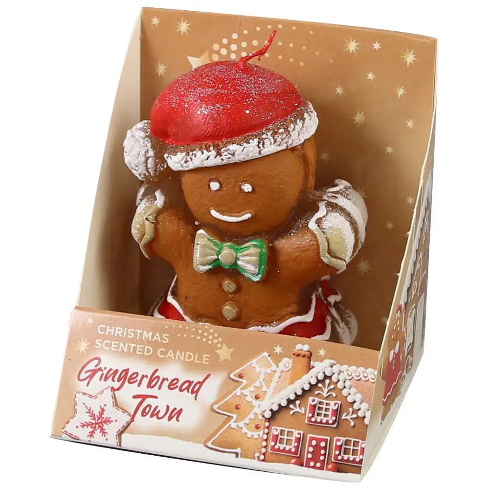 Lumanare de Craciun parfumata Gingerbread Town 7.5 CM Lumanare de Craciun parfumata Gingerbread Town 7.5 CM