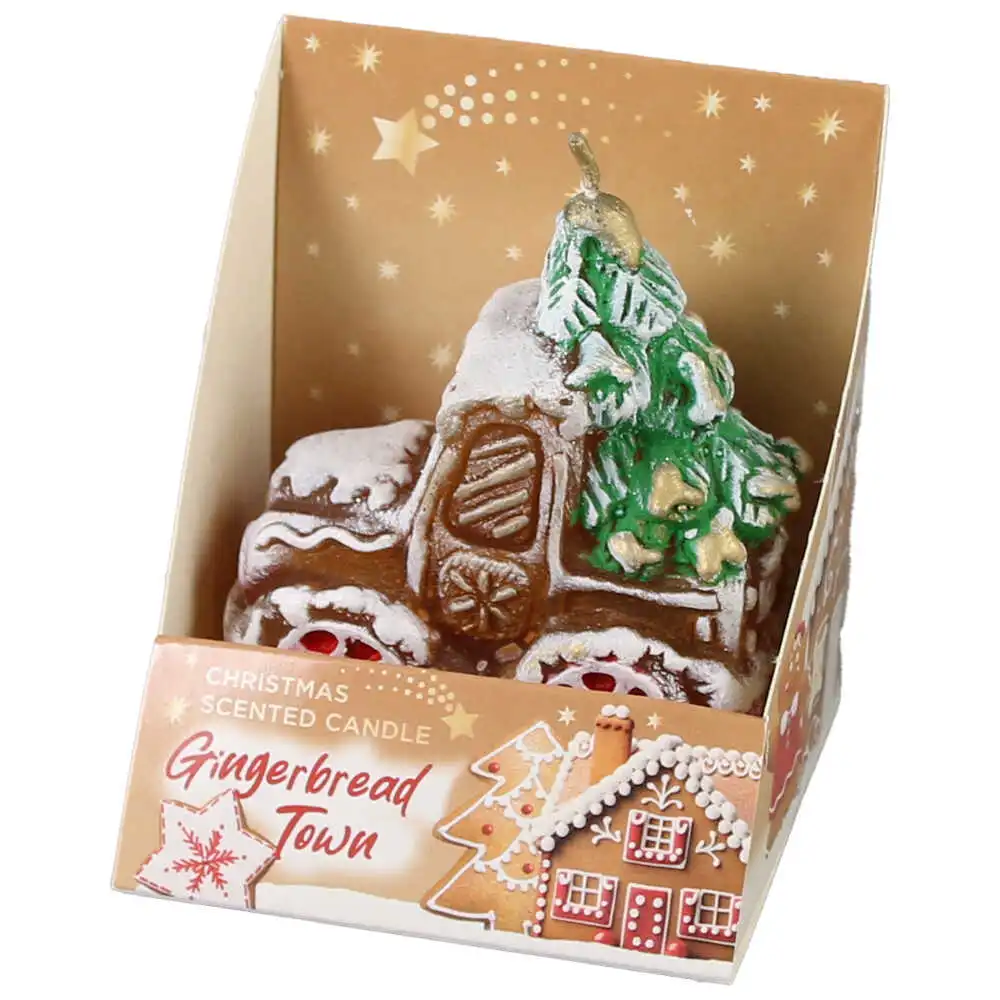 Lumanare de Craciun parfumata Gingerbread Town 7.5 CM Lumanare de Craciun parfumata Gingerbread Town 7.5 CM