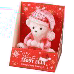 Lumanare de Craciun parfumata Winter Teddy Bear 7.5 CM