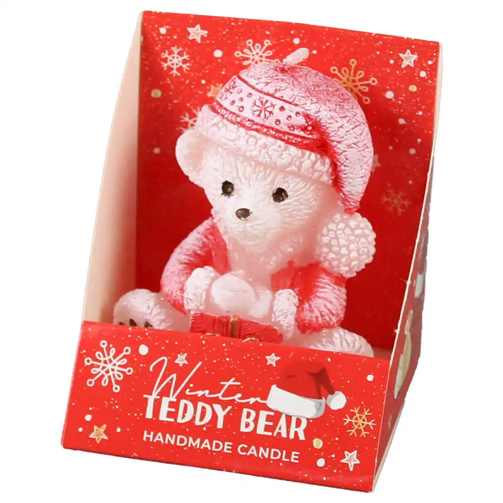 Lumanare de Craciun parfumata Winter Teddy Bear 7.5 CM Lumanare de Craciun parfumata Winter Teddy Bear 7.5 CM