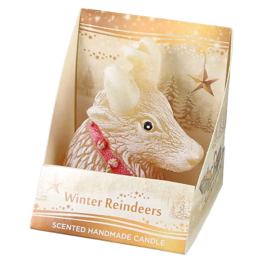 Lumanare de Craciun parfumata Winter Reindeers 7.5 CM Lumanare de Craciun parfumata Winter Reindeers 7.5 CM
