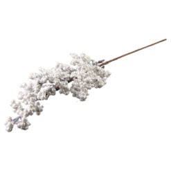 Pick creanga cu bobite albe sidefate 65 CM