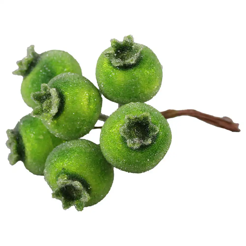 Set 6 Pick decor Macese verzi cu glitter 12 CM Set 6 Pick decor Macese verzi cu glitter 12 CM