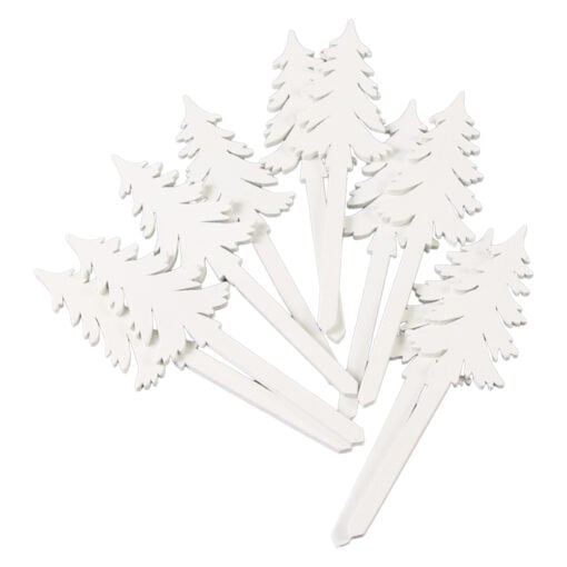 Pick decor Set 10 Brad din lemn alb