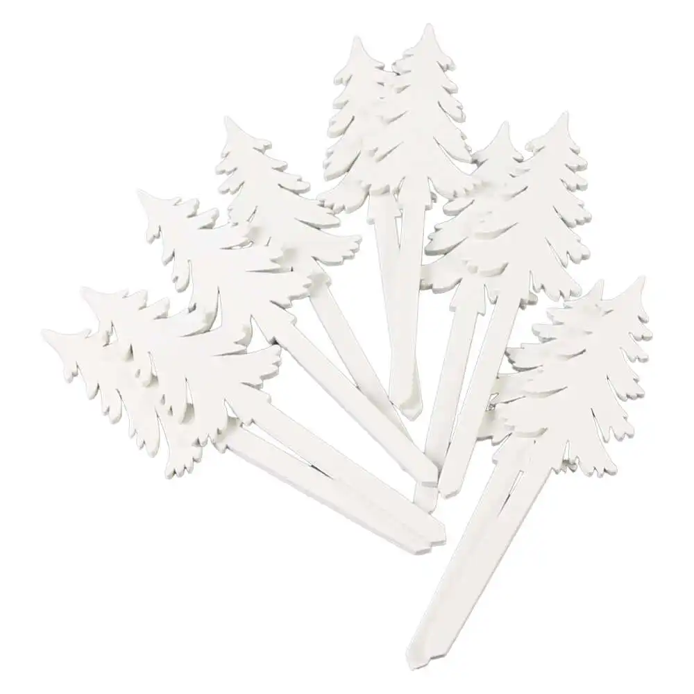 Pick decor Set 10 Brad din lemn alb
