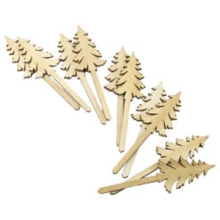 Pick decor Set 10 Brad din lemn natur