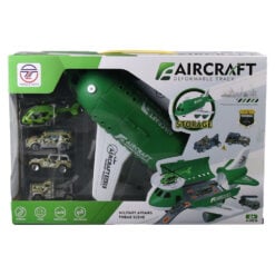 Avion cu vehicule si pista de aterizare