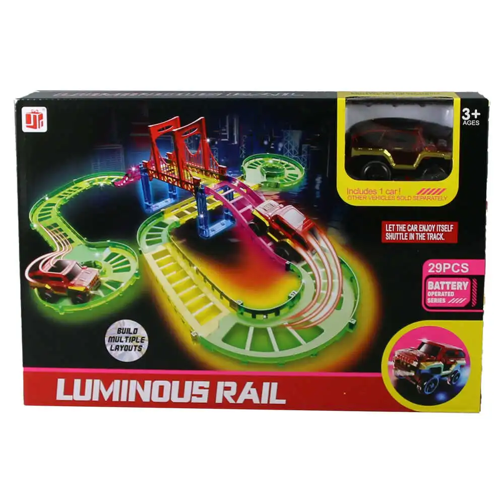 Pista luminoasa cu masina Pista luminoasa cu masina