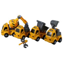 Set 4 masini demontabile cu surubelnita DIY toys