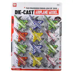 Set 12 avioane din metal si plastic