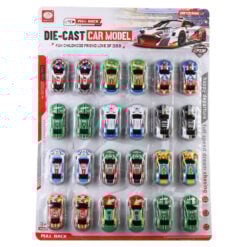 Set 24 masini de curse din metal si plastic