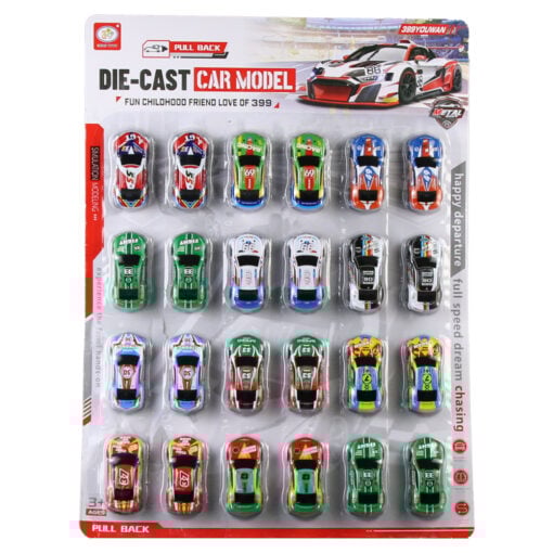 Set 24 masini de curse din metal si plastic