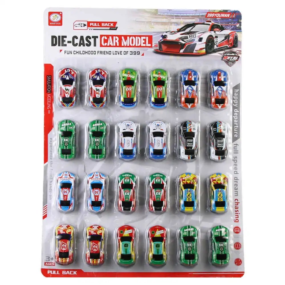 Set 24 masini de curse din metal si plastic