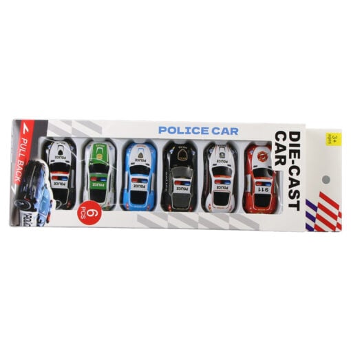 Set 6 masini Police din metal si plastic