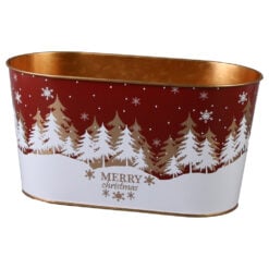 Ghiveci oval din metal 23x11 CM