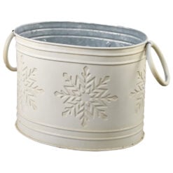 Ghiveci oval din metal 19x13 CM