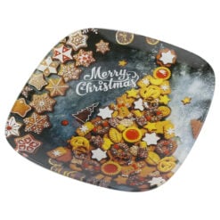 Platou din sticla "Merry Christmas"