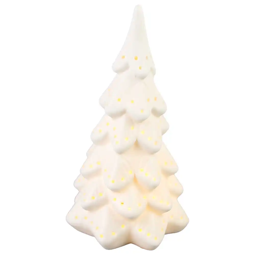Brad din ceramica cu led 9x17 CM Brad din ceramica cu led 9x17 CM