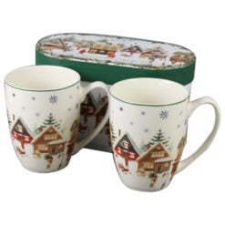 Set 2 cani din portelan