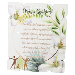 Placheta decorativa mdf "Draga Szuleim!..." 17x20 CM