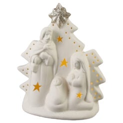 Decoratiune Sfanta Familie din ceramica