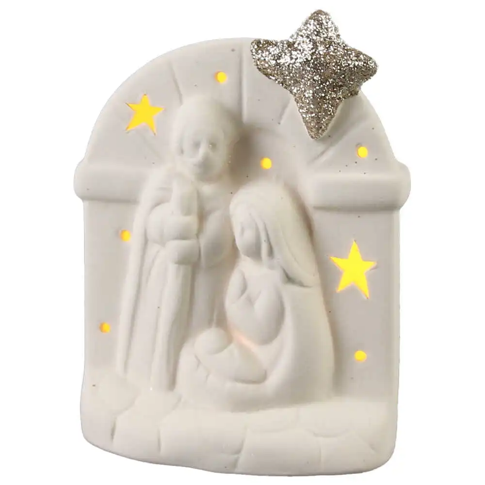 Decoratiune Sfanta Familie din ceramica