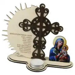 Icoana din lemn cu candela "Binecuvantarea casei"