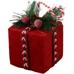 Ornament de brad Cutiuta cadou 8 CM