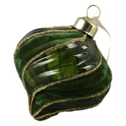 Glob pentru brad din sticla verde