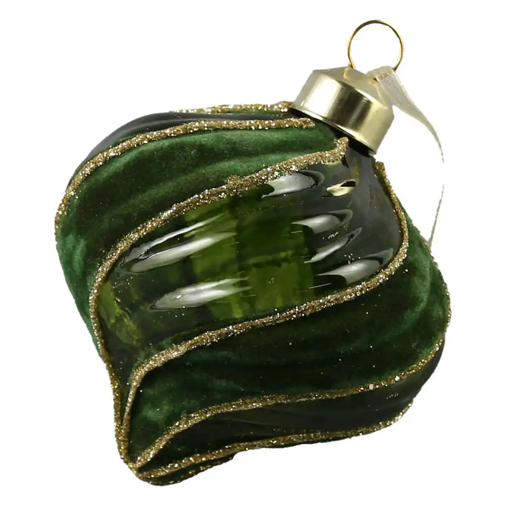 Glob pentru brad din sticla verde Glob pentru brad din sticla verde
