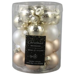 Set 24 globuri pentru brad