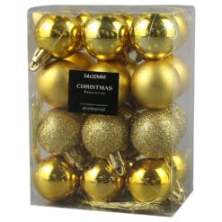 Set 24 globuri pentru brad