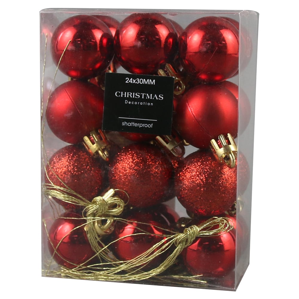 Set 24 globuri pentru brad Set 24 globuri pentru brad