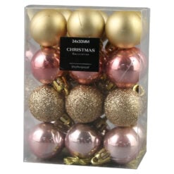 Set 24 globuri pentru brad
