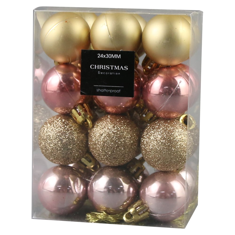 Set 24 globuri pentru brad Set 24 globuri pentru brad