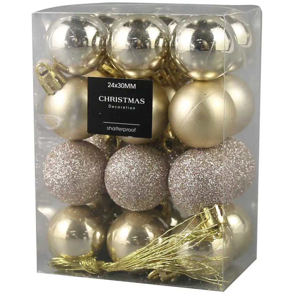Set 24 globuri pentru brad Set 24 globuri pentru brad