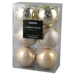 Set 6 globuri pentru brad