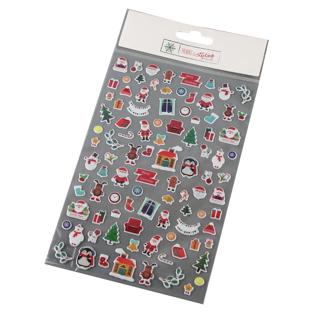 Set abtibilduri 3 D de Craciun Set abtibilduri 3 D de Craciun