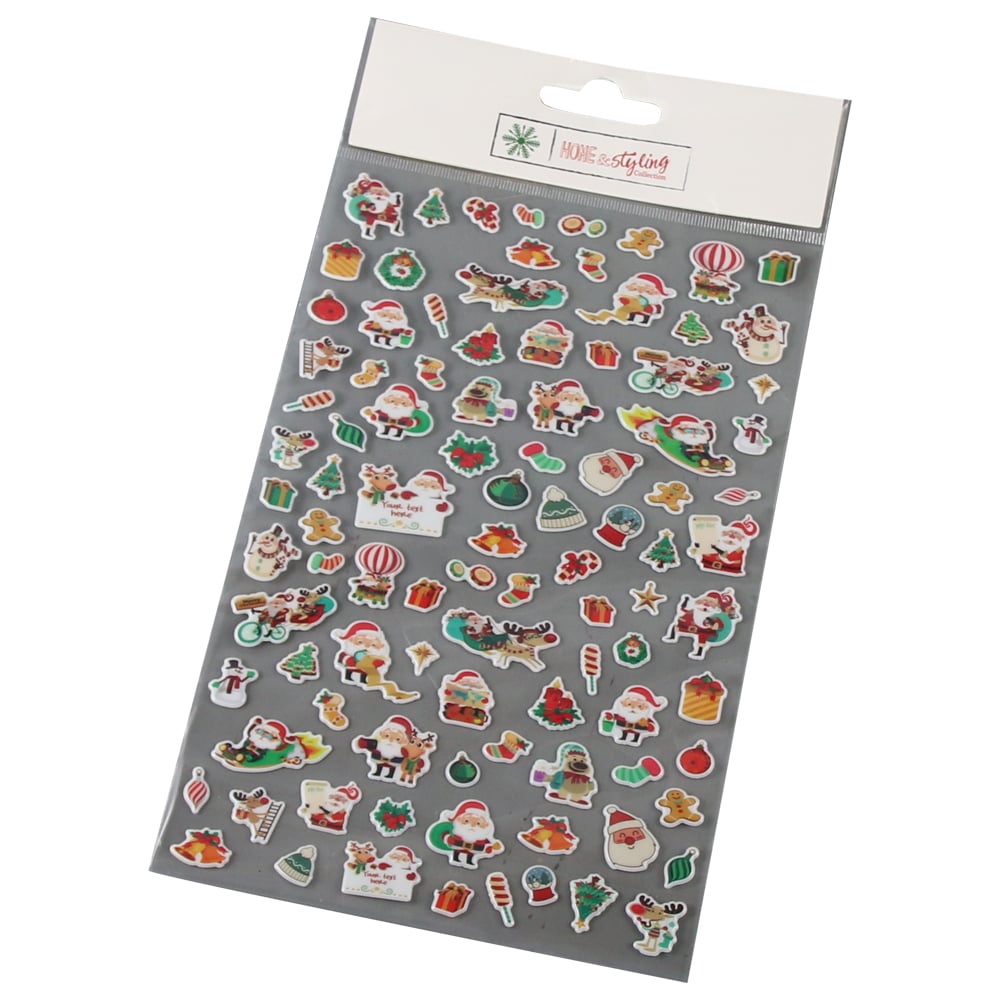 Set abtibilduri 3 D de Craciun Set abtibilduri 3 D de Craciun