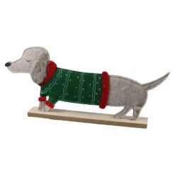 Decoratiune de Craciun Catelus din pasla 34 CM