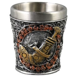 Pahar shot din metal si rasina Cavaler 5x6 CM