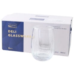 Set 6 pahare din sticla 380 ml