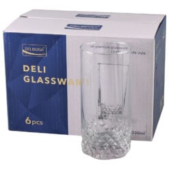 Set 6 pahare din sticla 330 ml