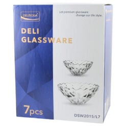 Set 7 boluri din sticla transparenta