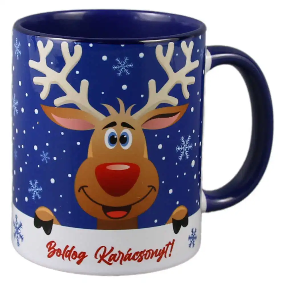 Cana de Craciun din ceramica "Boldog Karacsonyt!" Cana de Craciun din ceramica "Boldog Karacsonyt!"